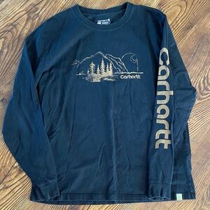 Carhartt Black Long Sleeve with Tan Graphic